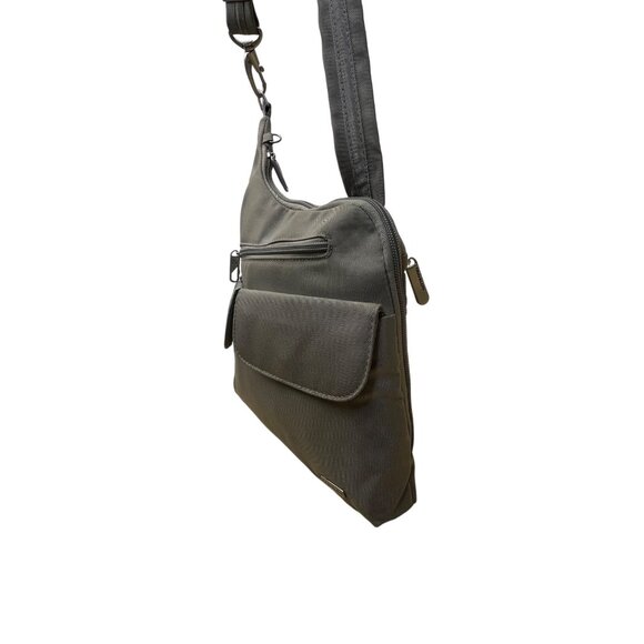 Travelon Women’s Gray Nylon Multiple Pockets Classic Anti-Theft Crossbody Bag - Picture 2 of 16